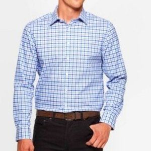 Mens Slim Fit Stretch L/S Button-Down Shirt 2XL